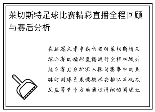 莱切斯特足球比赛精彩直播全程回顾与赛后分析